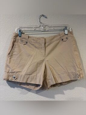 LOFT Women’s Tan Cotton Casual Shorts - 4